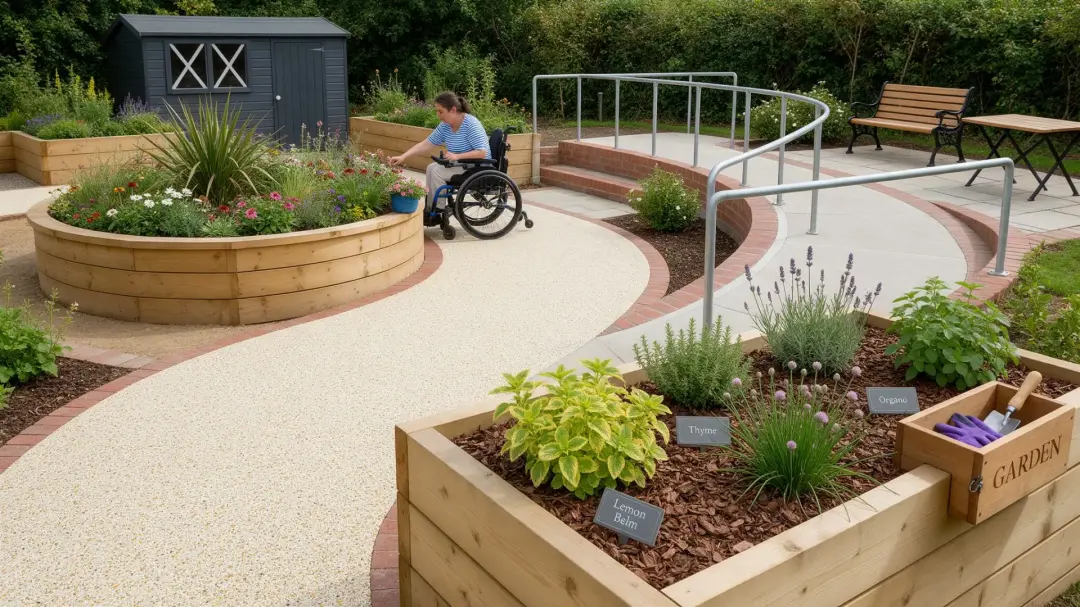 Wheelchair accessible garden design